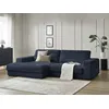 Image de Canapé d'angle fixe SIERRA tissu texturé bleu foncé angle gauche BOBOCHIC 3 places