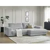Image de Canapé d'angle fixe SIERRA tissu texturé gris clair angle droit BOBOCHIC 3 places