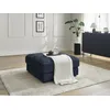 Image de Pouf SIERRA tissu texturé bleu foncé BOBOCHIC
