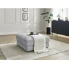 Image de Pouf SIERRA tissu texturé gris clair BOBOCHIC