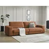 Image de Canapé droit fixe 3 places SIERRA velours orange BOBOCHIC