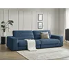 Image de Canapé droit fixe 3 places SIERRA velours bleu foncé BOBOCHIC