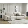 Image de Canapé droit fixe 3 places SIERRA velours beige BOBOCHIC
