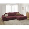 Image de Canapé d'angle convertible coffre EVEREST tissu chiné rouge angle droit BOBOCHIC 3 places