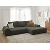 Image de Canapé d'angle convertible coffre EVEREST tissu chiné vert angle droit BOBOCHIC 3 places