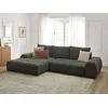 Image de Canapé d'angle convertible coffre EVEREST tissu chiné vert angle gauche BOBOCHIC 3 places