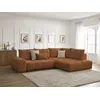 Image de Canapé d'angle L convertible coffre EVEREST tissu chiné orange angle droit BOBOCHIC 3 places
