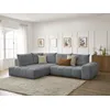Image de Canapé d'angle L convertible coffre EVEREST tissu chiné gris foncé angle gauche BOBOCHIC 3 places