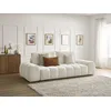 Image de Canapé droit convertible coffre EVEREST tissu chiné blanc BOBOCHIC 3 places