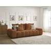 Image de Canapé droit convertible coffre EVEREST tissu chiné orange BOBOCHIC 3 places
