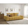 Image de Canapé droit convertible coffre EVEREST tissu chiné jaune BOBOCHIC 3 places