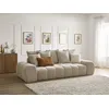 Image de Canapé droit convertible coffre EVEREST tissu texturé taupe BOBOCHIC 3 places