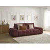 Image de Canapé droit fixe 3 places EVEREST tissu chiné rouge BOBOCHIC