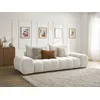 Image de Canapé droit fixe 3 places EVEREST tissu texturé blanc BOBOCHIC