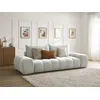 Image de Canapé droit fixe 3 places EVEREST tissu texturé gris clair BOBOCHIC