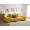 Image de Canapé droit fixe 3 places EVEREST tissu texturé jaune BOBOCHIC
