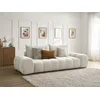 Image de Canapé droit fixe 3 places EVEREST tissu texturé beige BOBOCHIC