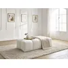 Image de Pouf petit EVEREST tissu texturé blanc BOBOCHIC