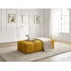 Image de Pouf petit EVEREST tissu texturé jaune BOBOCHIC