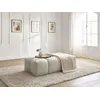 Image de Pouf petit EVEREST tissu texturé beige BOBOCHIC
