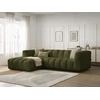 Image de Canapé d'angle fixe TALIA tissu chiné vert angle gauche BOBOCHIC 3 places