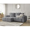 Image de Canapé d'angle convertible coffre ROXELANE tissu bouclette gris foncé angle gauche BOBOCHIC 3 places