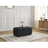 Image de Pouf ROXELANE tissu bouclette bleu foncé BOBOCHIC