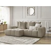Image de Canapé d'angle convertible coffre ROXELANE tissu chiné taupe angle gauche BOBOCHIC 3 places