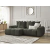 Image de Canapé d'angle convertible coffre ROXELANE tissu chiné vert angle gauche BOBOCHIC 3 places