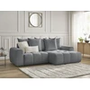 Image de Canapé d'angle convertible coffre ROXELANE tissu chiné gris foncé angle droit BOBOCHIC 3 places