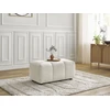 Image de Pouf ROXELANE tissu chiné blanc BOBOCHIC