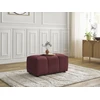 Image de Pouf ROXELANE tissu chiné rouge BOBOCHIC