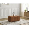 Image de Pouf ROXELANE tissu chiné orange BOBOCHIC