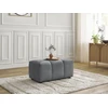 Image de Pouf ROXELANE tissu chiné gris foncé BOBOCHIC