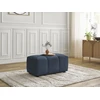 Image de Pouf ROXELANE tissu chiné bleu foncé BOBOCHIC
