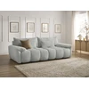 Image de Canapé droit fixe 3 places IVANE tissu texturé gris clair BOBOCHIC