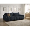 Image de Canapé droit fixe 3 places IVANE tissu texturé bleu foncé BOBOCHIC