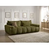 Image de Canapé droit fixe 3 places IVANE tissu texturé vert BOBOCHIC