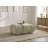Image de Pouf IVANE tissu texturé beige BOBOCHIC