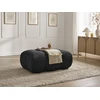 Image de Pouf IVANE tissu texturé noir BOBOCHIC