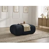 Image de Pouf IVANE tissu texturé bleu foncé BOBOCHIC