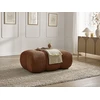 Image de Pouf IVANE tissu texturé orange BOBOCHIC