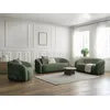 Image de Ensemble canapé droit fixe 3 + 2 places + fauteuil pivotant ELINA tissu bouclette vert BOBOCHIC 6 places