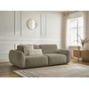 Image de Canapé droit convertible 3 places DENISE tissu texturé taupe BOBOCHIC