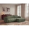 Image de Canapé d'angle fixe NESTY tissu chiné vert clair angle droit BOBOCHIC 3 places