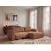 Image de Canapé d'angle fixe NESTY tissu chiné orange angle droit BOBOCHIC 3 places