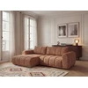 Image de Canapé d'angle fixe NESTY tissu chiné orange angle gauche BOBOCHIC 3 places
