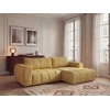 Image de Canapé d'angle fixe NESTY tissu chiné jaune angle droit BOBOCHIC 3 places