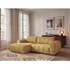 Image de Canapé d'angle fixe NESTY tissu chiné jaune angle gauche BOBOCHIC 3 places