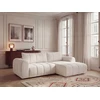 Image de Canapé d'angle fixe NESTY tissu chiné beige angle droit BOBOCHIC 3 places